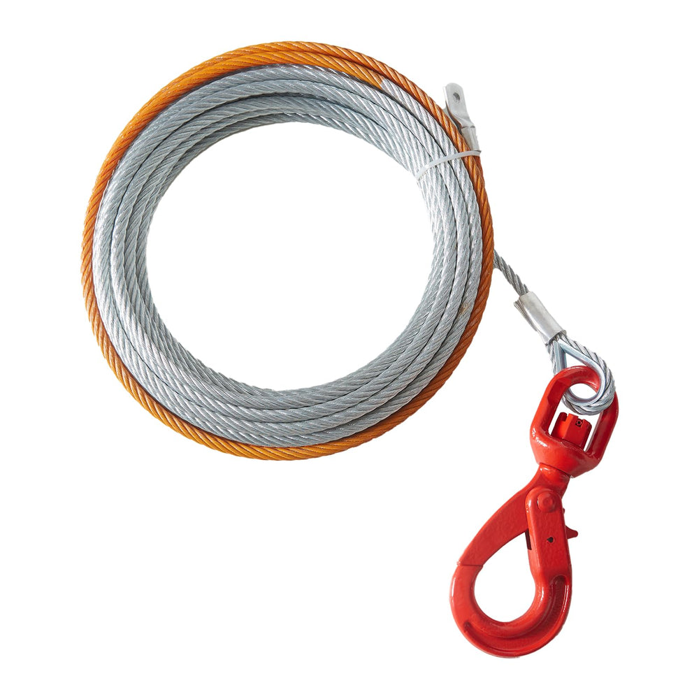 VEVOR package contents include winch cable and user manual.