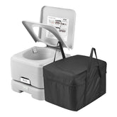 VEVOR portable toilet camping compact dimensions for easy carrying and storage.