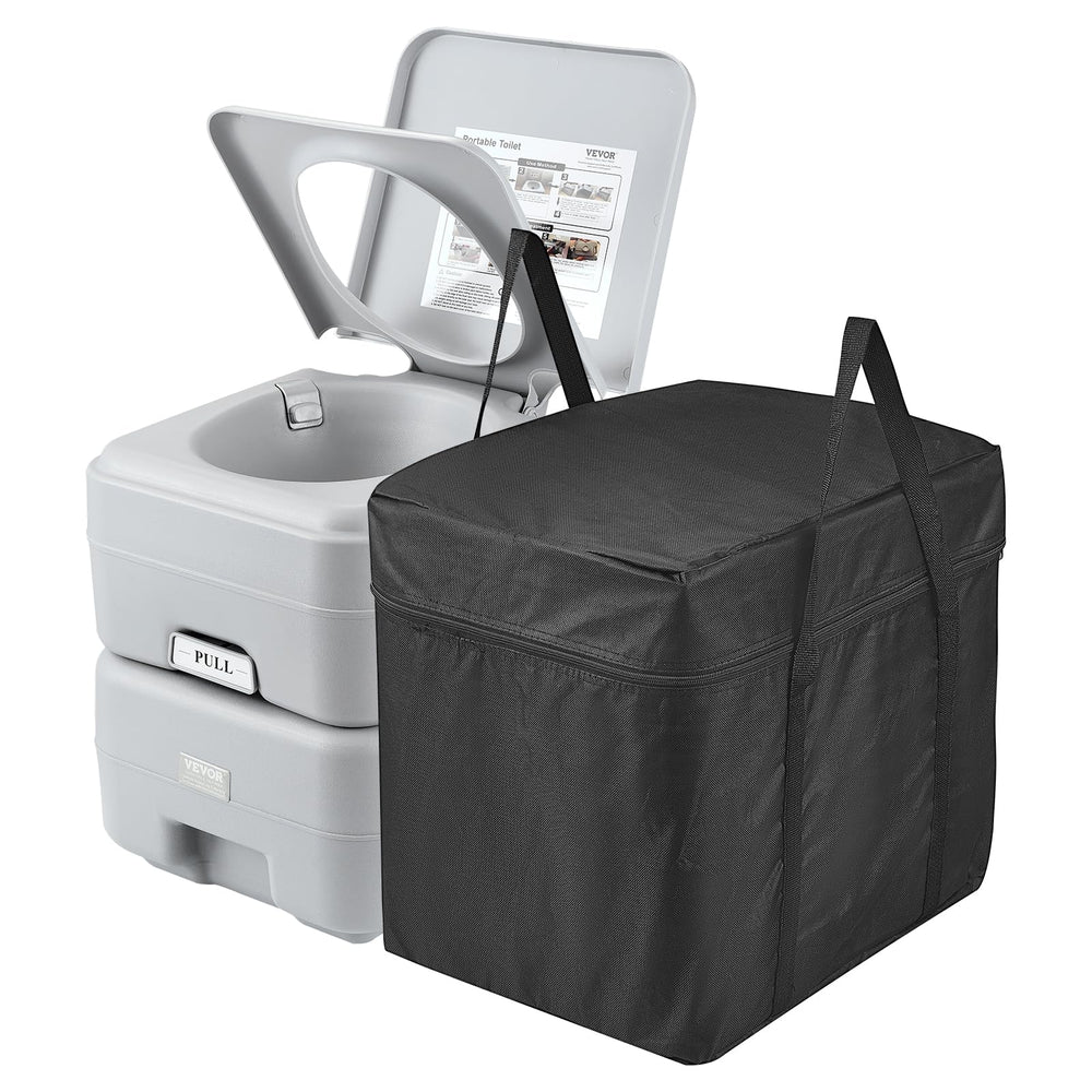VEVOR portable toilet for camping with carry bag improves outdoor convenience.