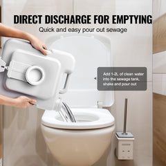 VEVOR portable toilet smooth inner bucket surface simplifies cleaning.