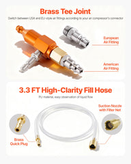 VEVOR Radiator Vacuum Refill Kit brass quick connectors enable secure connections