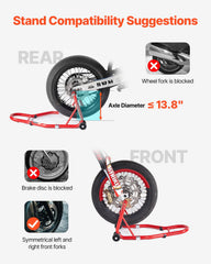 VEVOR rear fork head adjusts 8.9-13.8 in to fit many bikes