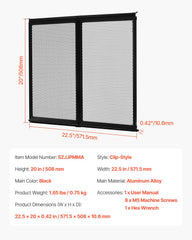 Breathable mesh preserves airflow with VEVOR shield