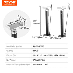 VEVOR compact, lightweight jacks easy to store