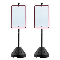 VEVOR sign post 5ft with wheels for easy relocation