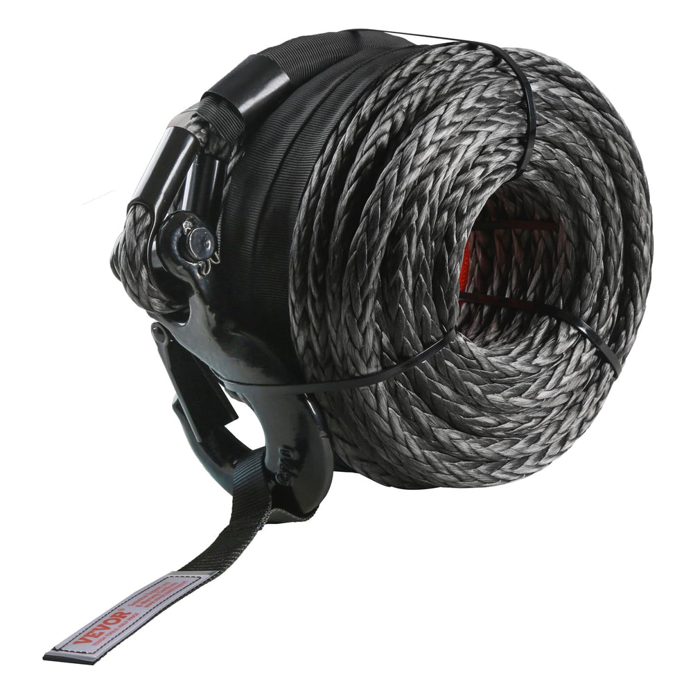 VEVOR synthetic winch rope 3/8in x 100ft for demanding off-road pulls