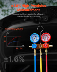 VEVOR three color-coded hoses allow clear, secure connections