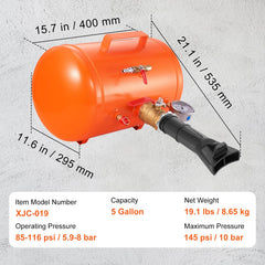 VEVOR Tire Bead Seater aluminum body shot revealing rust-resistant construction