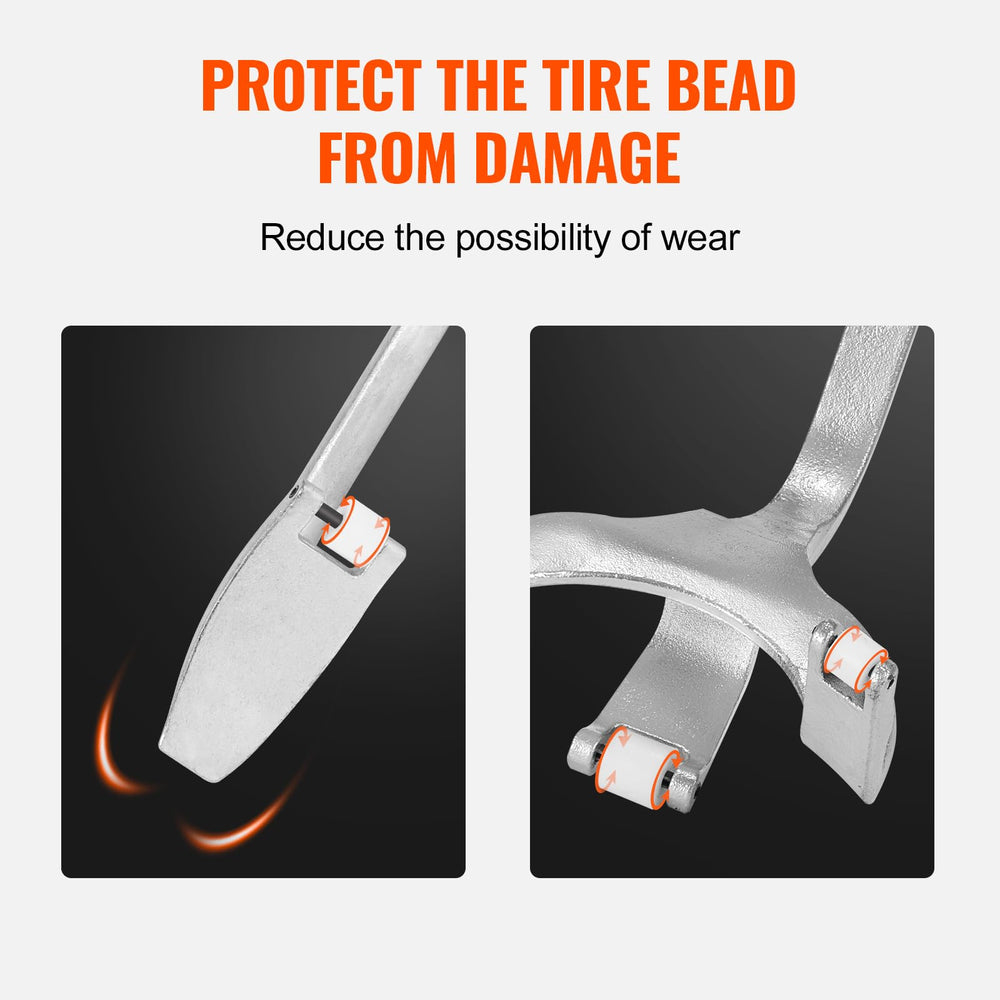 Rugged carbon steel construction of the VEVOR tire tool set.
