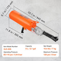 VEVOR Tire Seater high-flow exhaust valve enables efficient deflation.