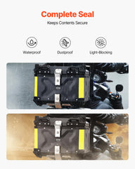 VEVOR top case interior with two inner pockets keeps items organized
