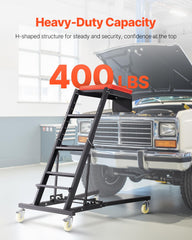VEVOR Topside Creeper at 48-76 inch height highlighting adjustable reach