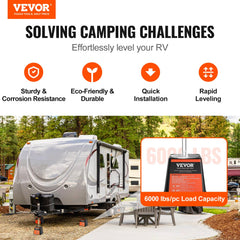 VEVOR trailer jack block, 4-pack for convenient RV stabilization.