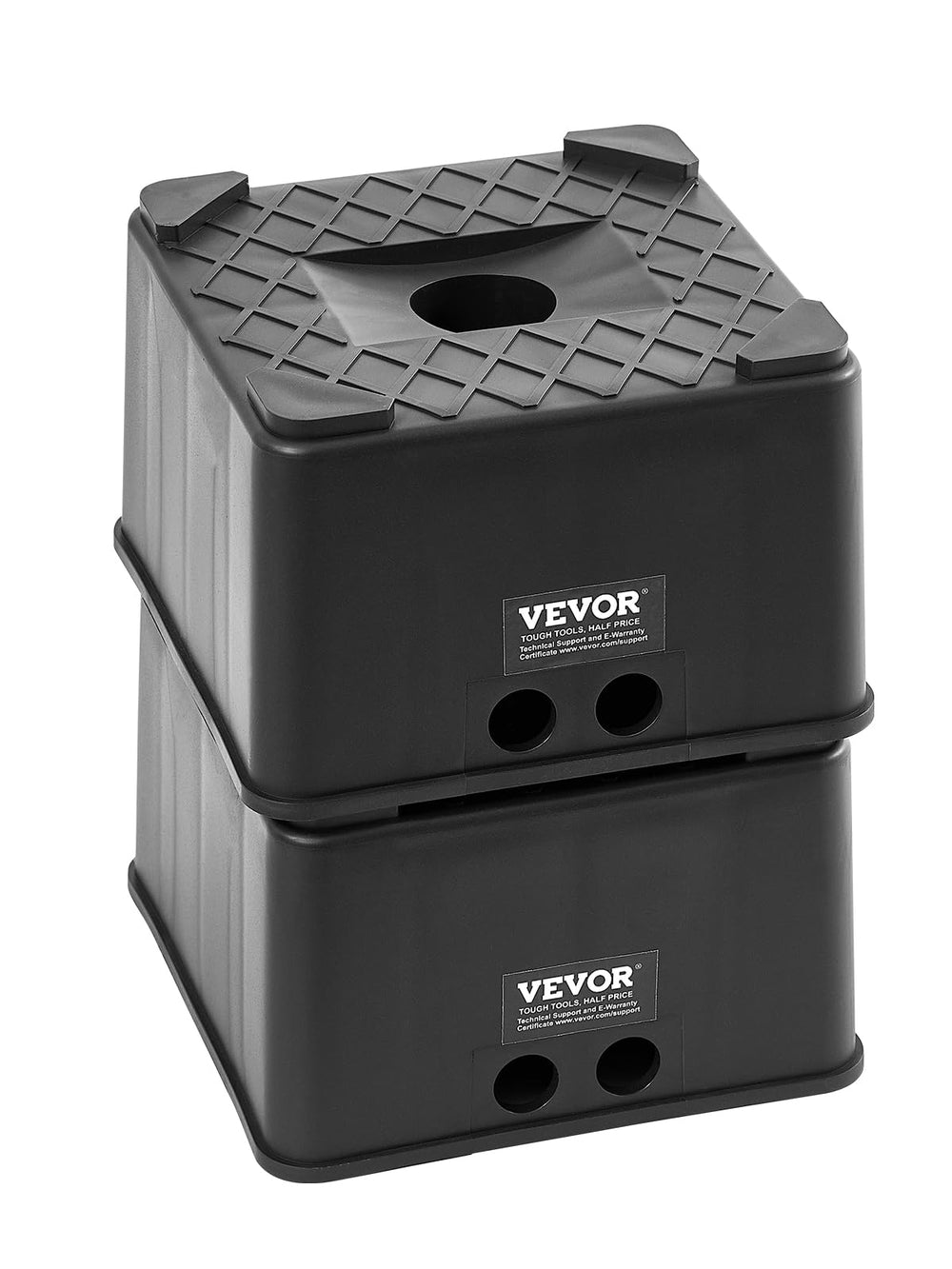 VEVOR trailer jack blocks provide 6-inch height for stable support on uneven ground