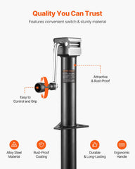 VEVOR carbon steel frame promises rugged durability in demanding use.