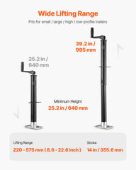 VEVOR heavy-duty carbon steel construction supports rugged towing tasks.