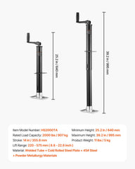 VEVOR powder-coated finish enhances durability and weather resistance.