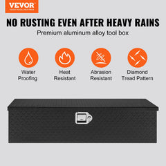 VEVOR diamond plate texture highlights durability and corrosion resistance.