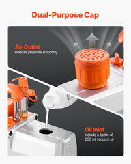 VEVOR oil bottle included supports immediate setup and ongoing maintenance