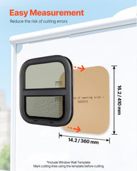 VEVOR vertical RV window aluminum frame resists corrosion for outdoor use.