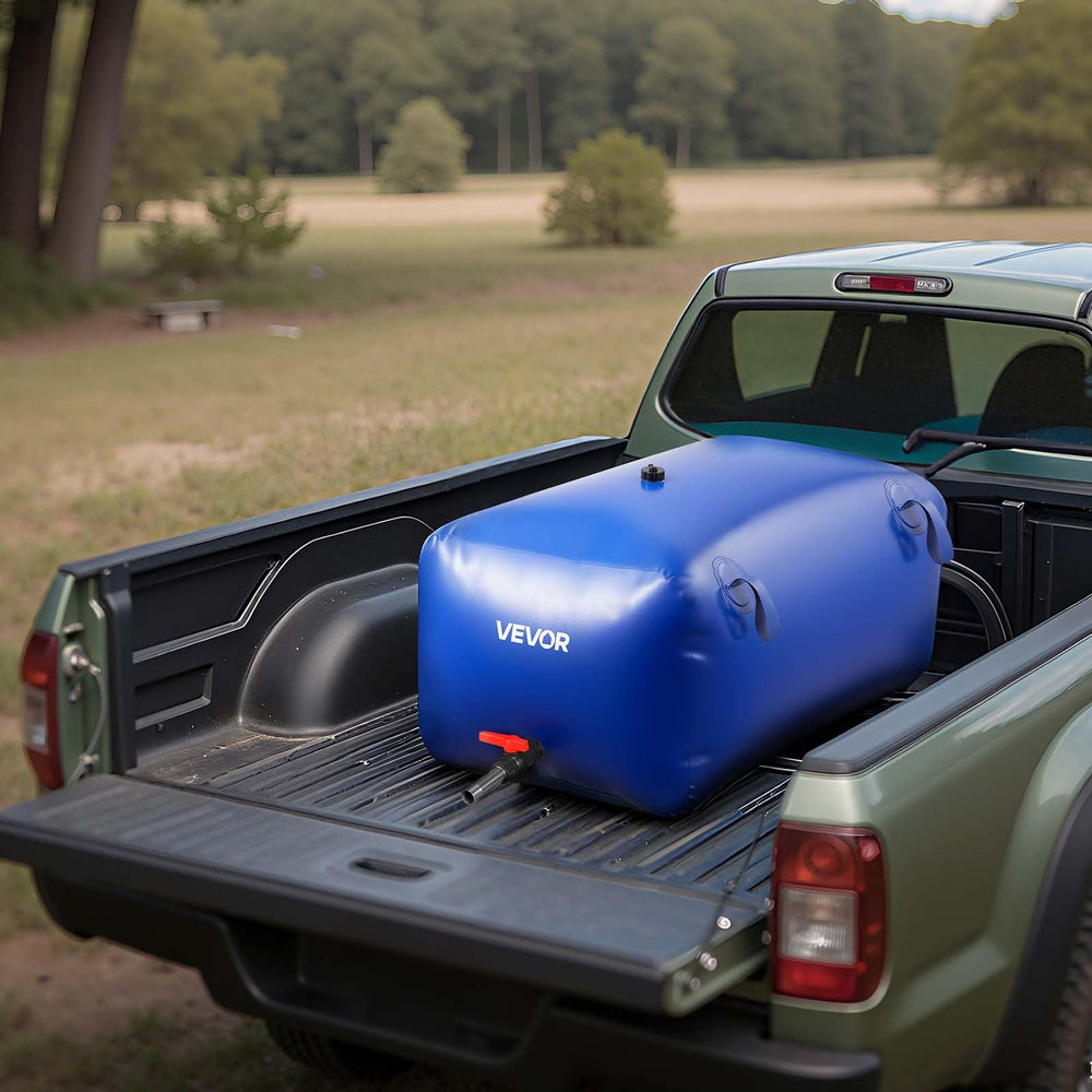 VEVOR water storage bladder folds flat for compact storage.