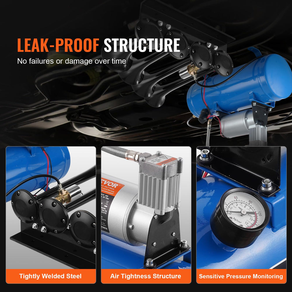 VEVOR zinc alloy body highlights anti-rust durability.