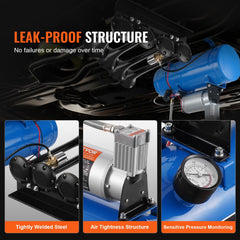 VEVOR zinc alloy body highlights anti-rust durability.