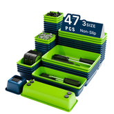 Vexercisehoop blue and green large tray organizes bulky tools clearly.