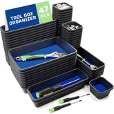 Vexercisehoop toolbox organizer 47pcs set in three sizes for drawer efficiency