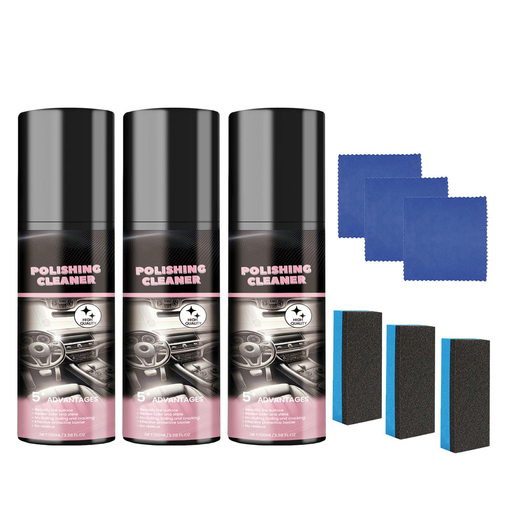 Vexoilux car interior cleaner 3pc pack cleans seats and surfaces for a refreshed cabin look