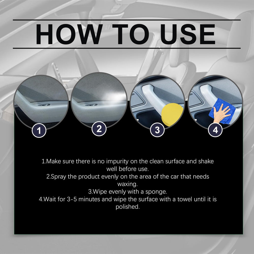 Vexoilux no-rinse-cleaning-solution simple spray wipe for fast interior upkeep