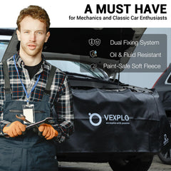 VEXPLO bumper-hood cover kit protects the bumper and hood during maintenance.