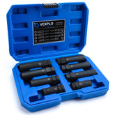 VEXPLO Spline Lug Nut Socket Set case keeps all keys organized for quick access.