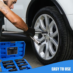VEXPLO wheel lock removal in action shows quick access to a wheel.