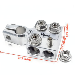 Vgate 8-Way Hole-Holders layout demonstrating capacity for different gauge cables and neat connections.