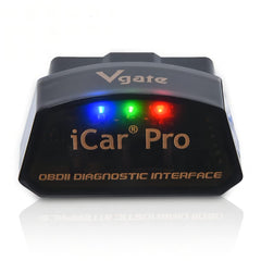 Vgate iCar Pro Bluetooth OBD2 adapter, compact plug-in for quick diagnostics.
