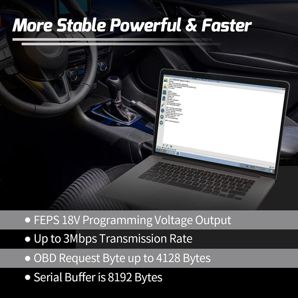 Vgate vLinker FS USB connection provides fast, reliable data transfer.