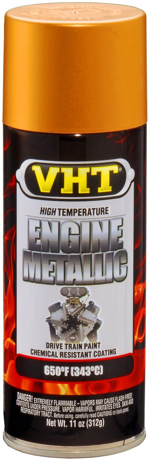 VHT SP404 gold flake paint can provides durable engine finish.
