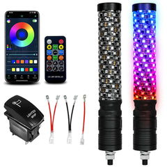 VI9000 fat whip light with a 1ft spiral LED providing bright 360-degree visibility.