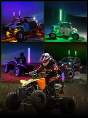 VI9000 included accessories kit with two lights and flags
