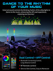 VI9000 IP67 waterproof LED whip withstands dust and immersion for rugged riding.