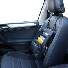 Viaviat car seat storage bag with mesh pockets keeping items tidy