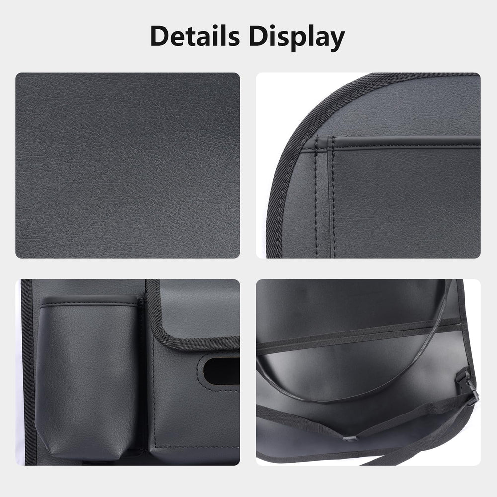 Viaviat tissue box slot adds convenient on-the-road tissue access.