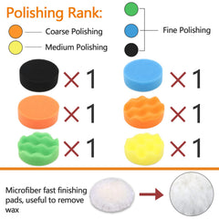VIBRATITE buffing sponges for headlights restore shine and gloss after sanding.