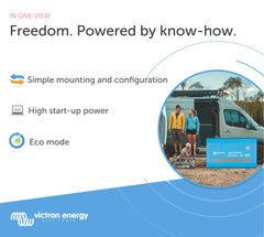 Victron Energy 800VA 24V inverter side panel enables simple wiring and installation