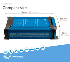 Victron Energy Blue Smart IP22 battery installation with Li-ion compatible charging.