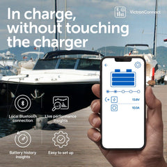 Victron Energy Blue Smart IP65 charger quick connectors for flexible use.