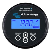 Victron Energy BMV-712 display shows real-time state of charge and voltage for quick checks.