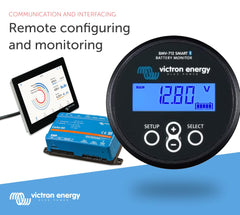 Programmable inputs on the BMV-712 measure temperature or second battery voltage.