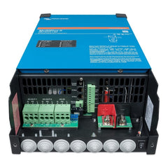Victron Energy MultiPlus-II rear panel with connections for flexible solar and battery integration.